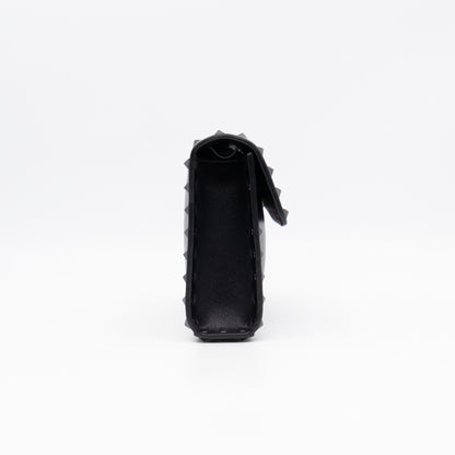 Rockstud Flap Small Crossbody Bag Black Leather