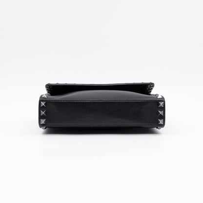 Rockstud Flap Small Crossbody Bag Black Leather