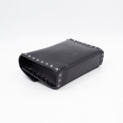 Rockstud Flap Small Crossbody Bag Black Leather