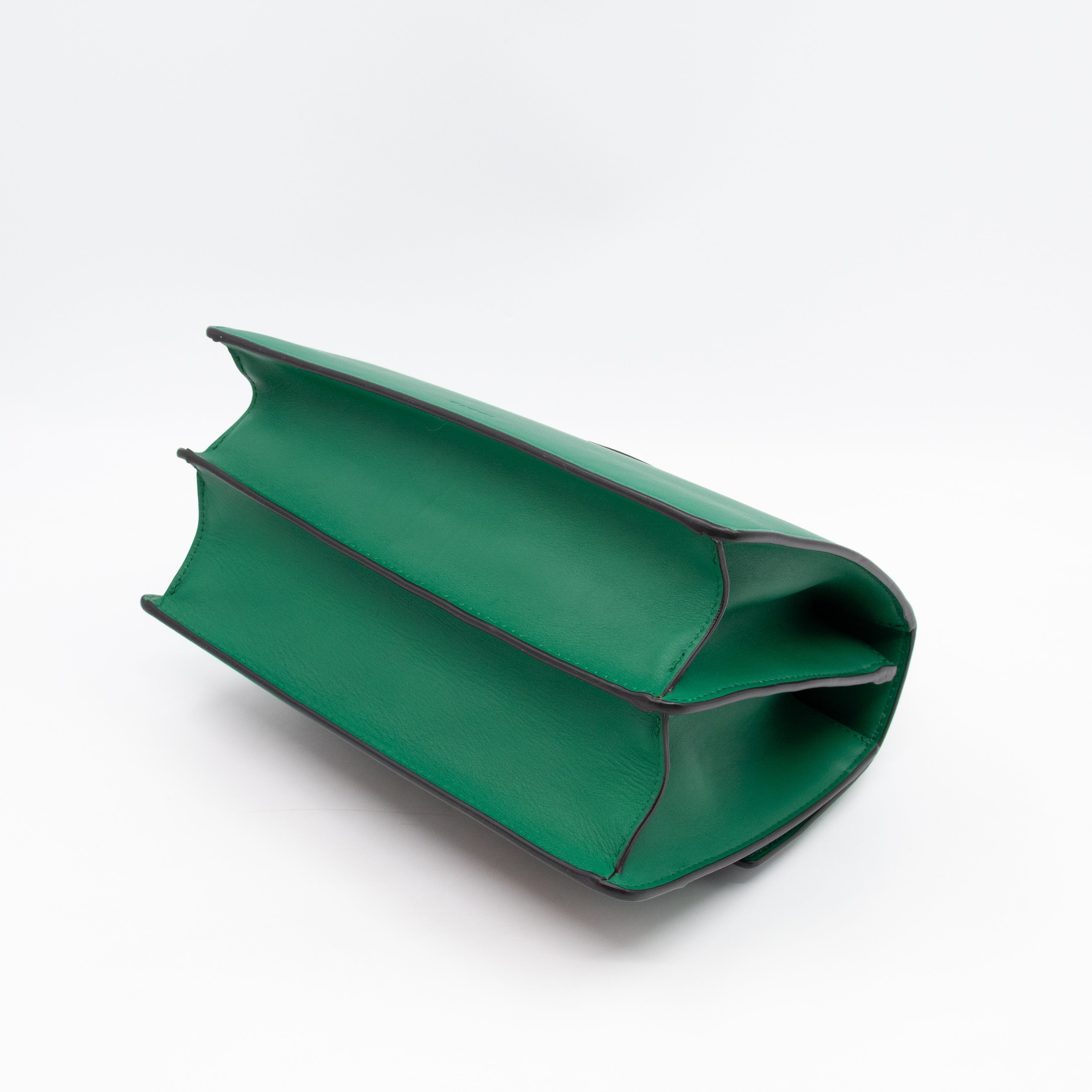 Dionysus Bamboo Top Handle Green Leather