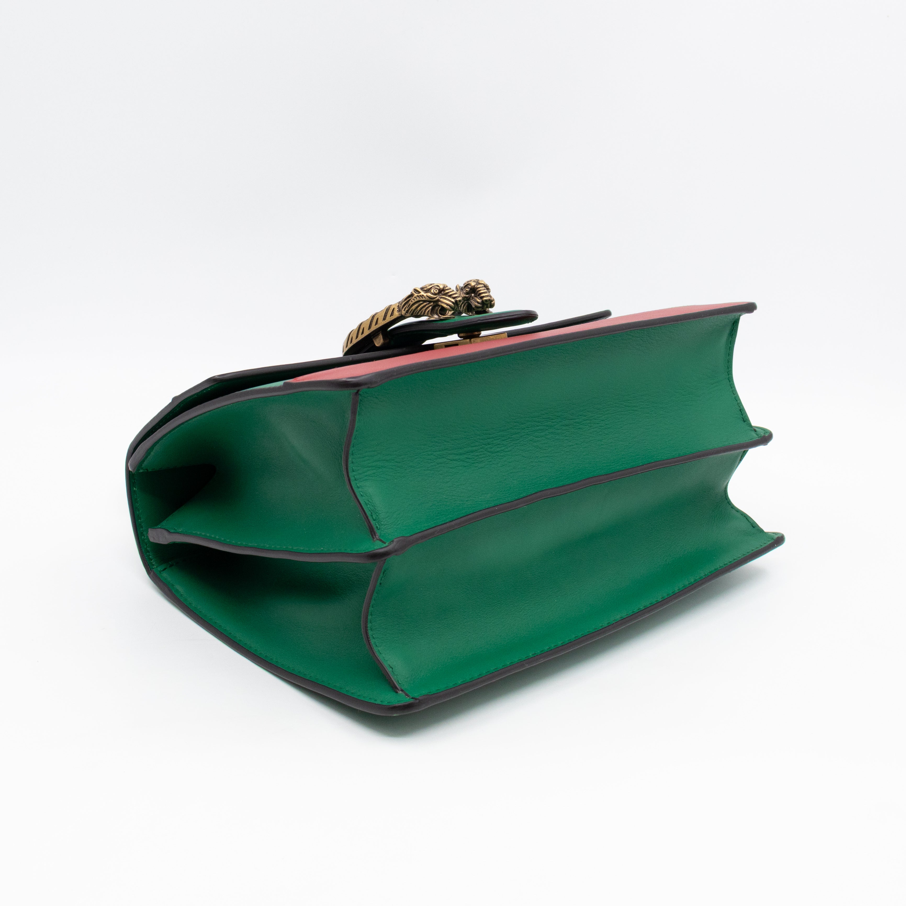 Dionysus Bamboo Top Handle Green Leather