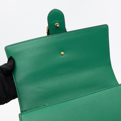 Dionysus Bamboo Top Handle Green Leather