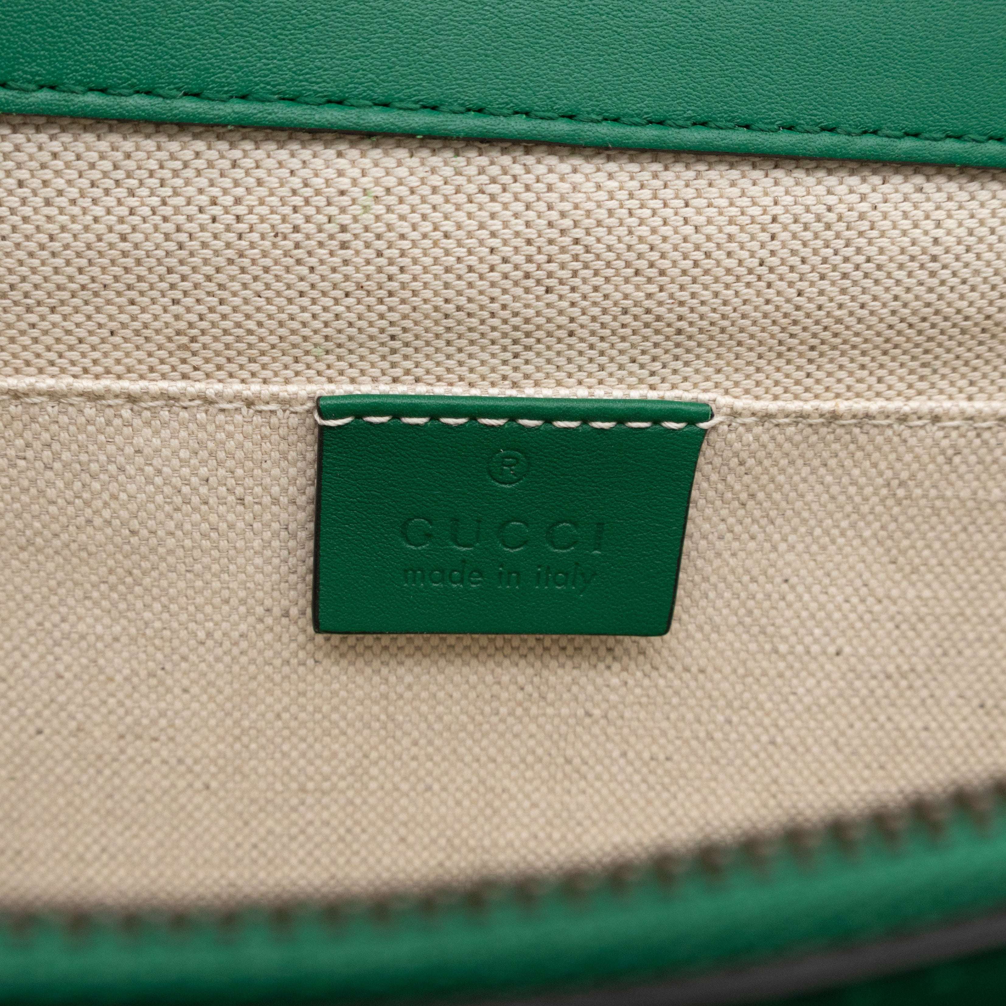 Dionysus Bamboo Top Handle Green Leather