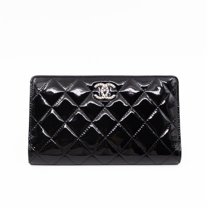 Brilliant CC Long Wallet Black Patent Leather