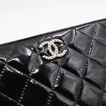 Brilliant CC Long Wallet Black Patent Leather