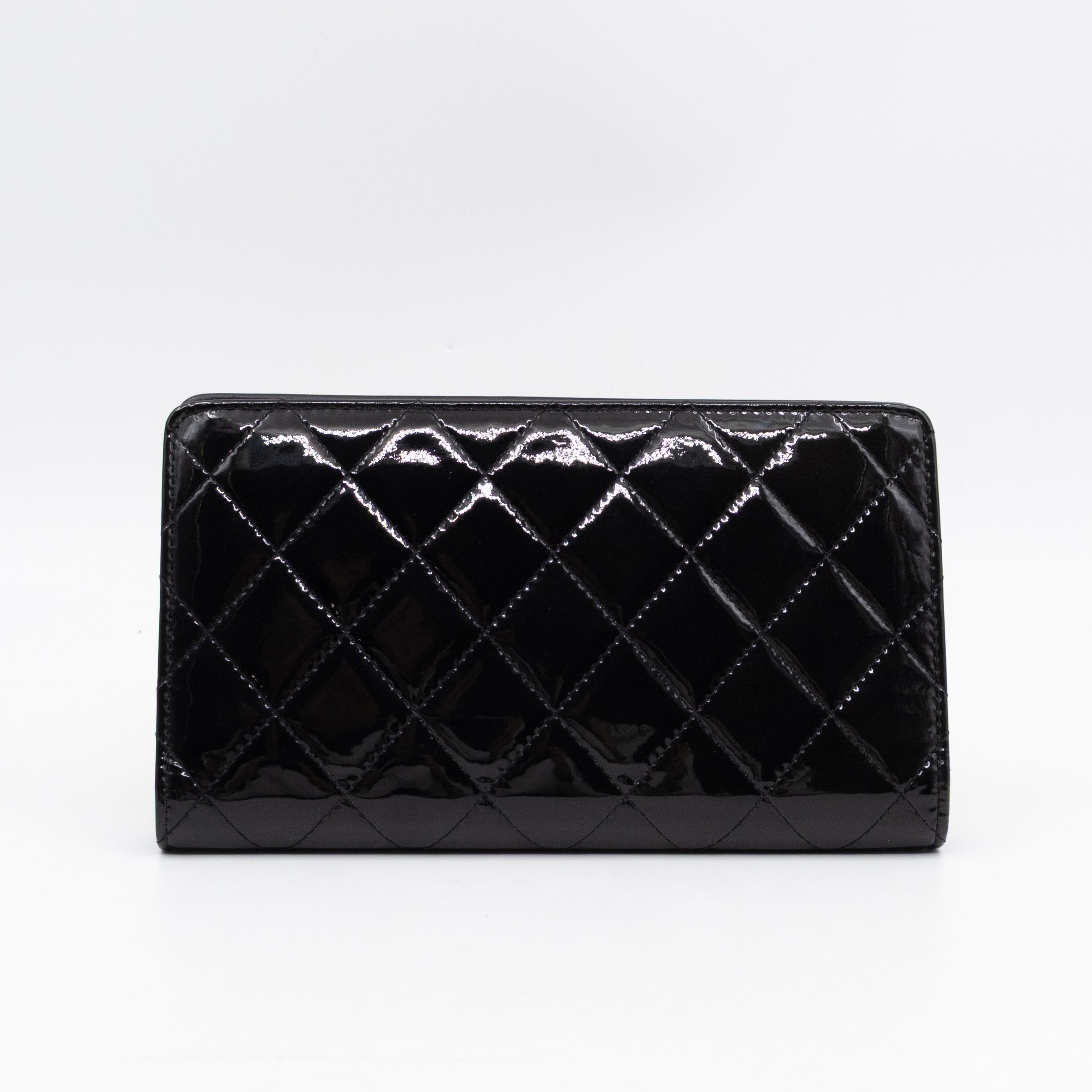 Brilliant CC Long Wallet Black Patent Leather