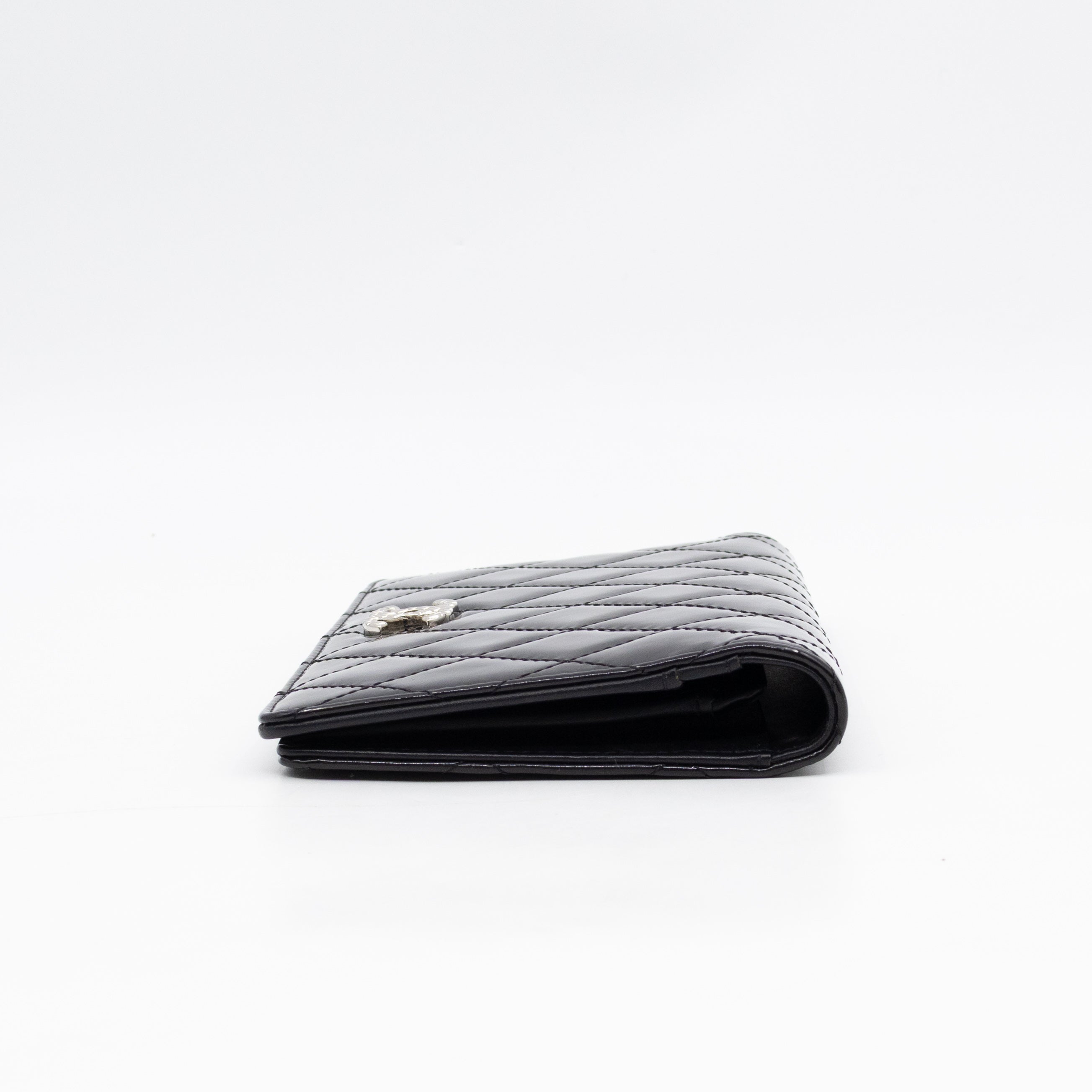 Brilliant CC Long Wallet Black Patent Leather