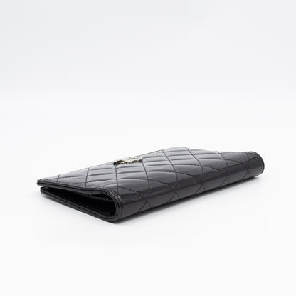 Brilliant CC Long Wallet Black Patent Leather