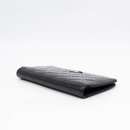 Brilliant CC Long Wallet Black Patent Leather