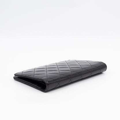 Brilliant CC Long Wallet Black Patent Leather