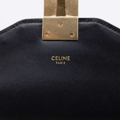 C Bag Medium Black Suede Leather