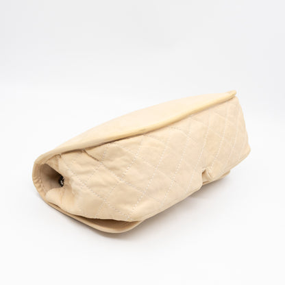 Natural Beauty Split Flap Bag Beige Leather