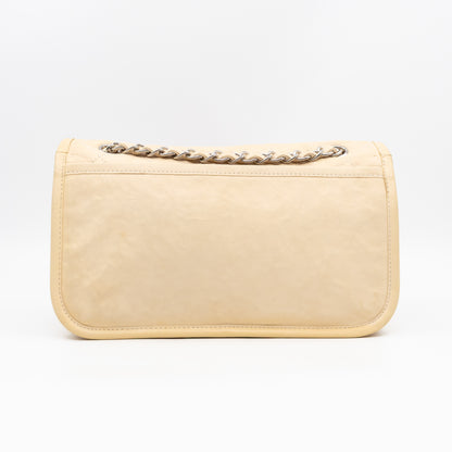 Natural Beauty Split Flap Bag Beige Leather
