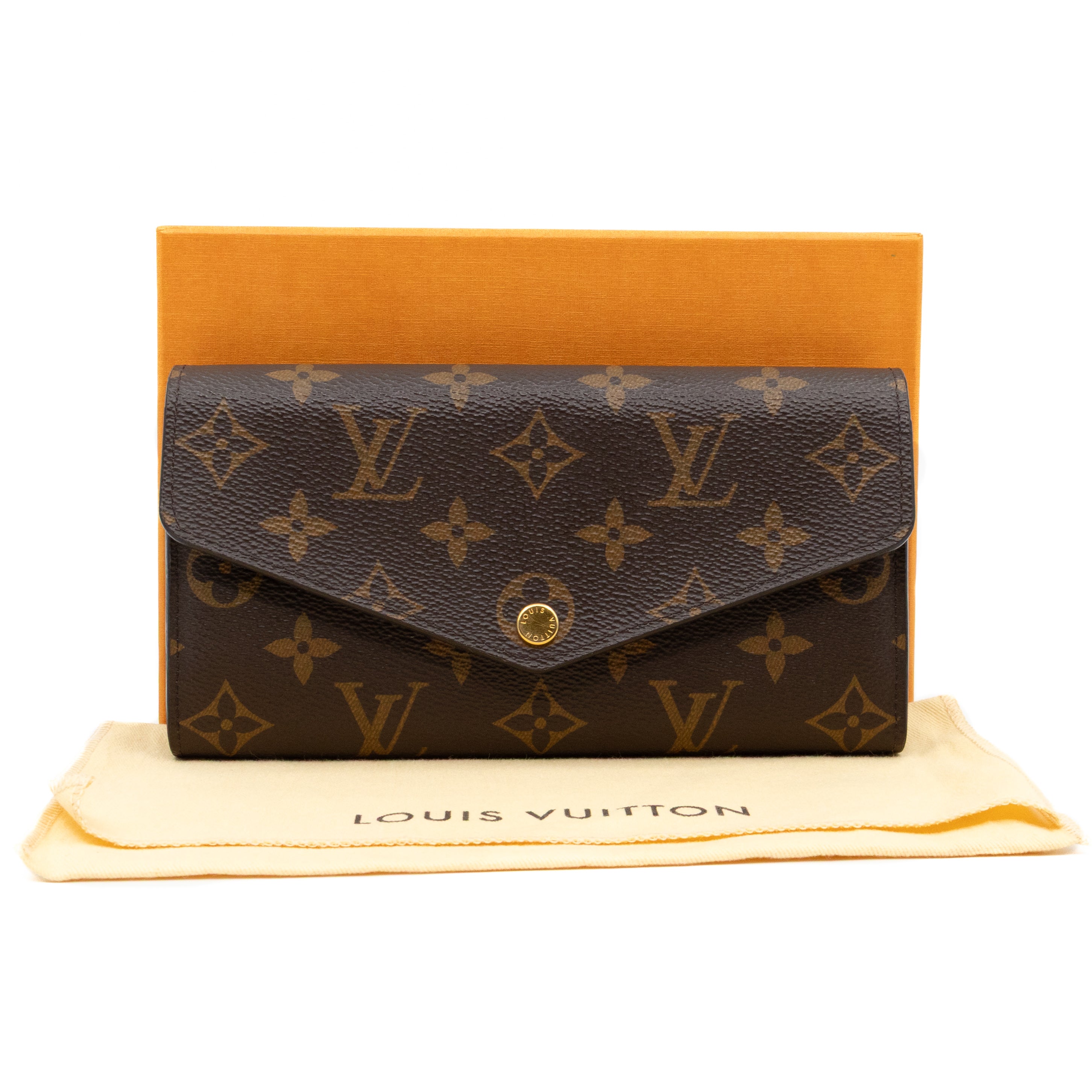 Sarah Wallet Monogram Brown