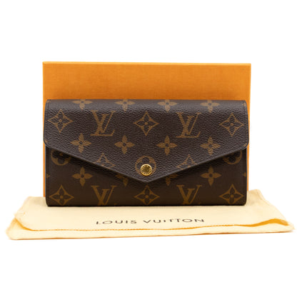 Sarah Wallet Monogram Brown