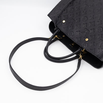 Montaigne GM Black Monogram Empreinte