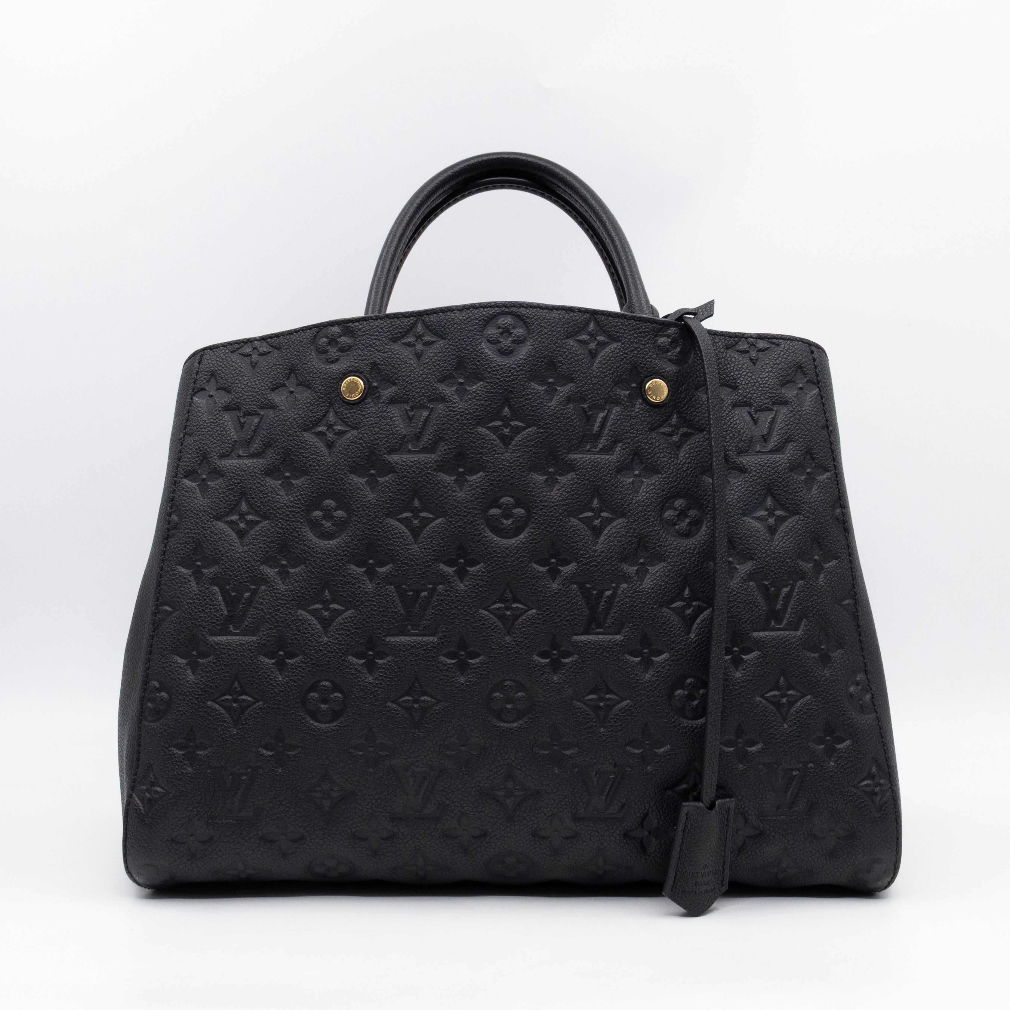 Montaigne GM Black Monogram Empreinte