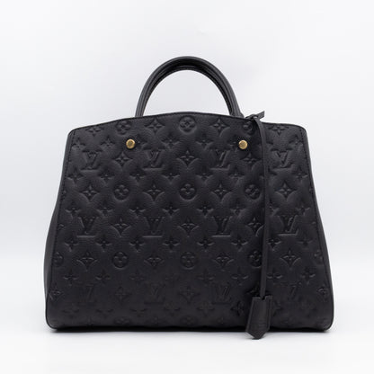 Montaigne GM Black Monogram Empreinte