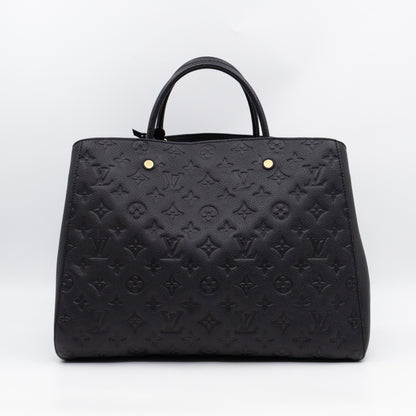 Montaigne GM Black Monogram Empreinte