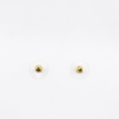 CC Square Crystal Earrings Gold