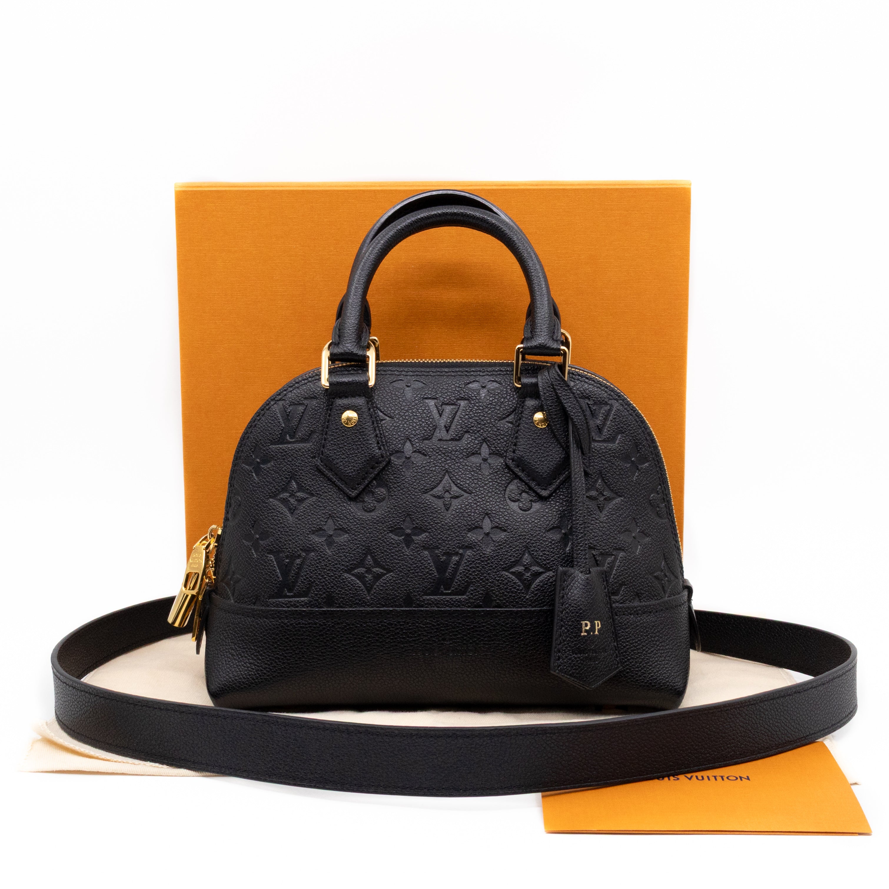 Neo Alma BB Black Monogram Empreinte Leather