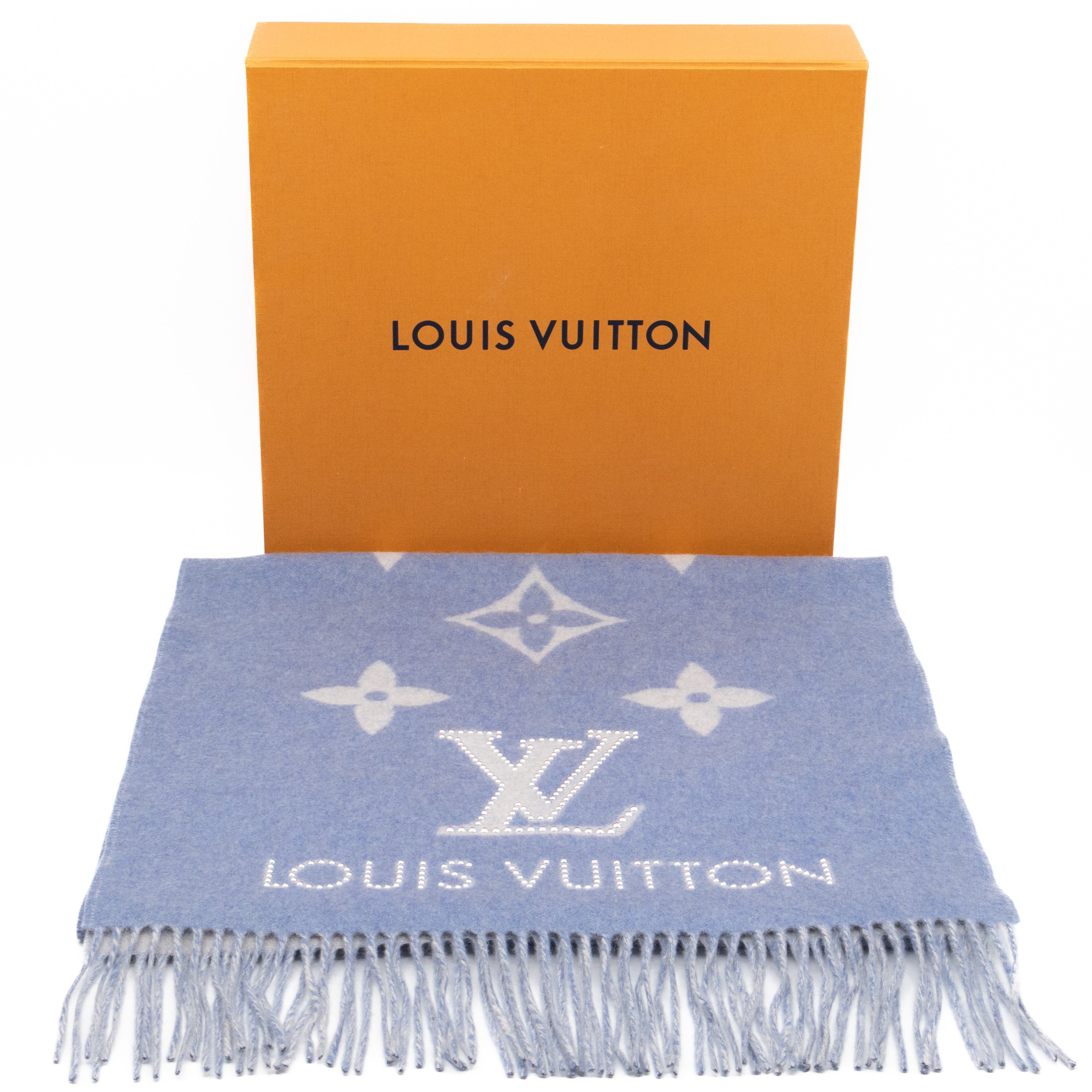 Reykjavik Studded Cashmere Scarf Blue