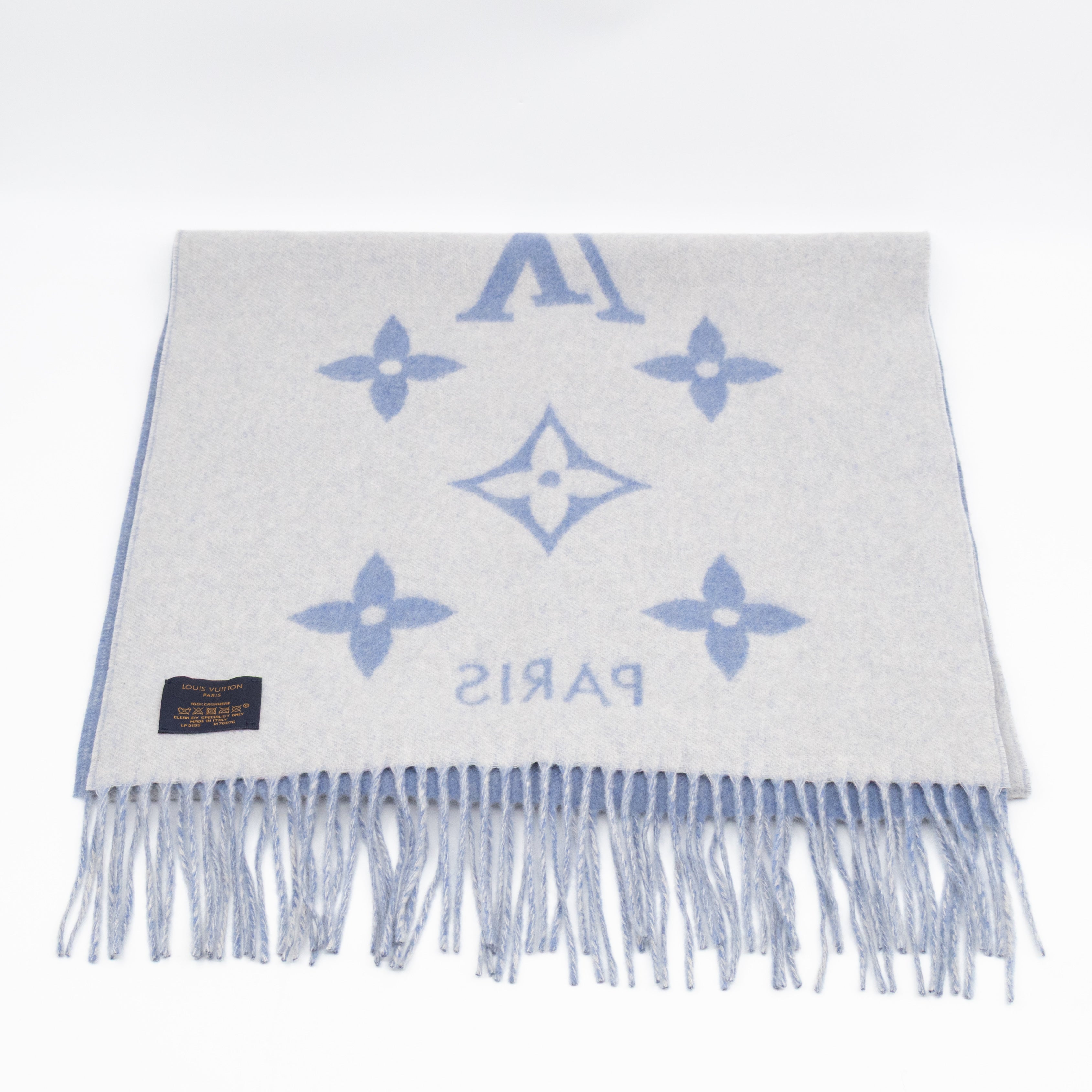 Reykjavik Studded Cashmere Scarf Blue