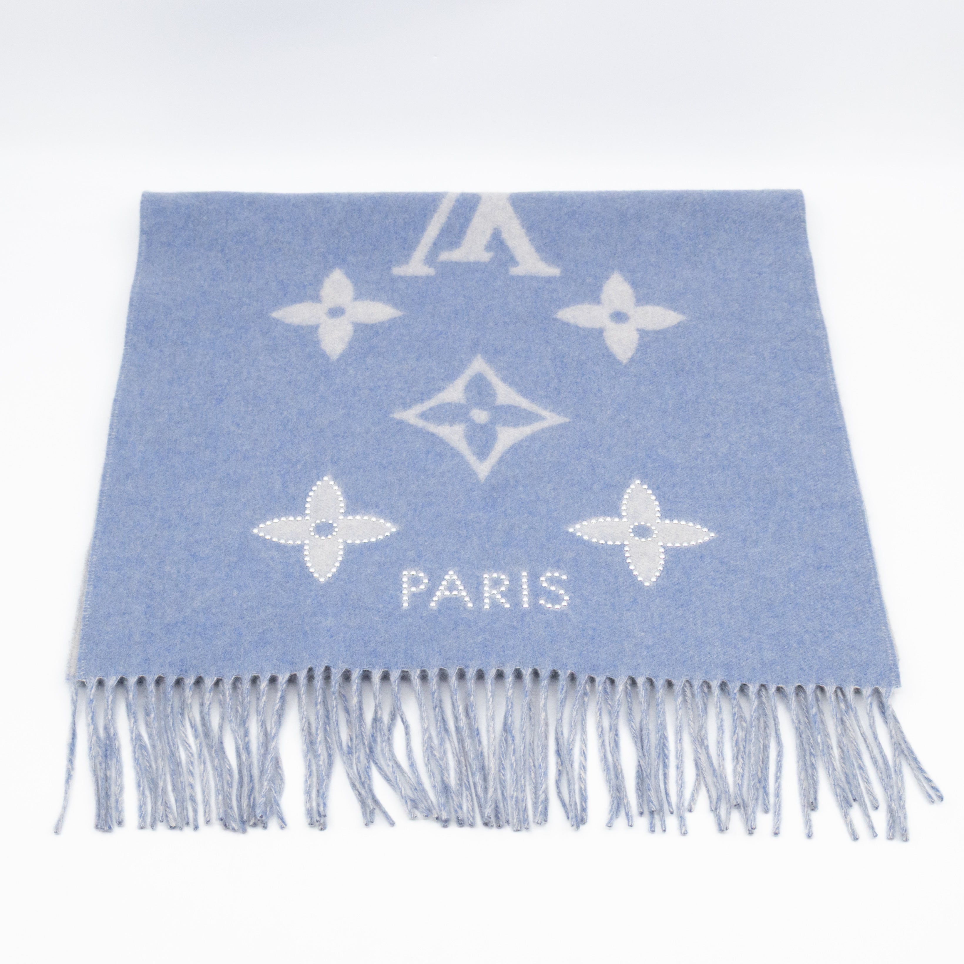 Reykjavik Studded Cashmere Scarf Blue