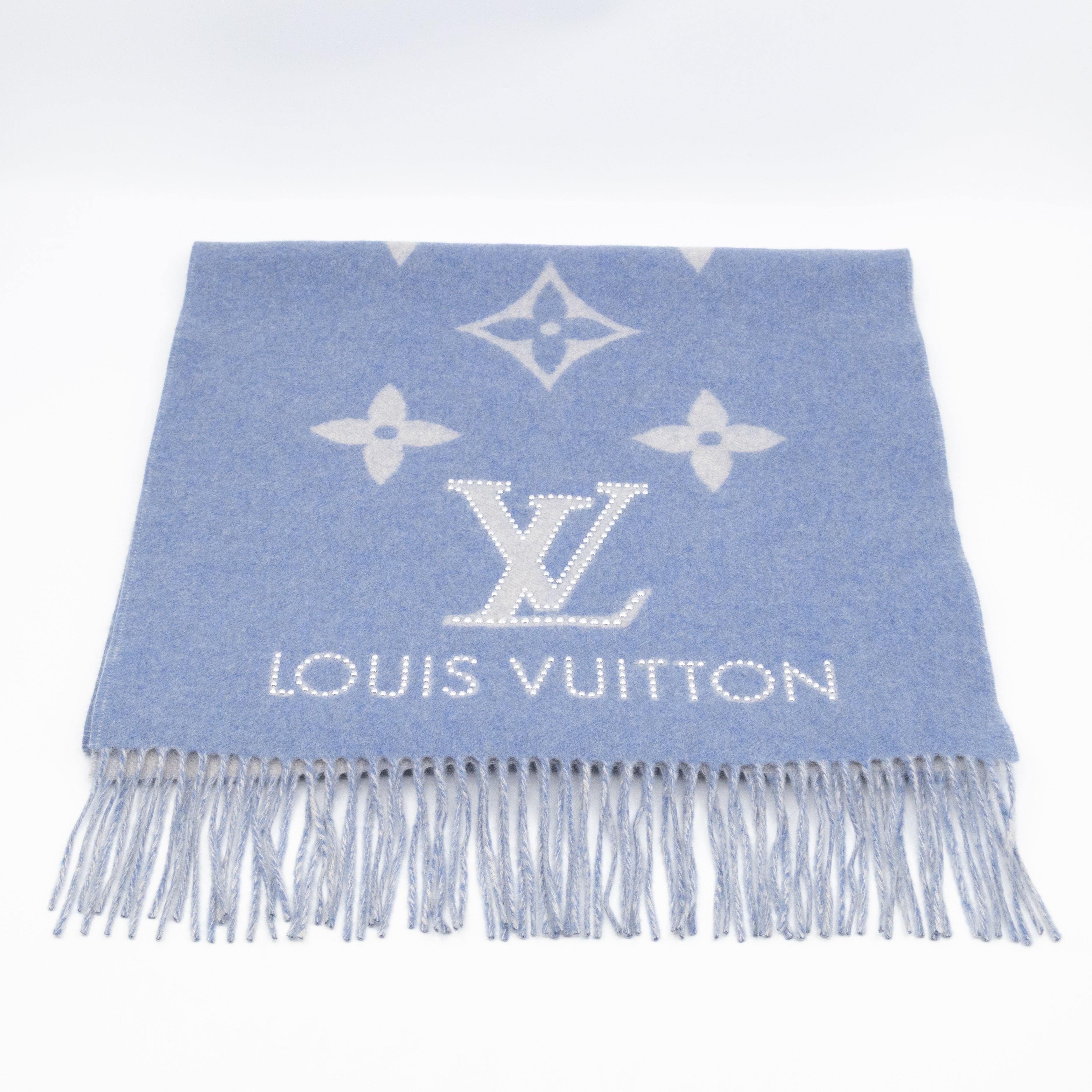 Reykjavik Studded Cashmere Scarf Blue