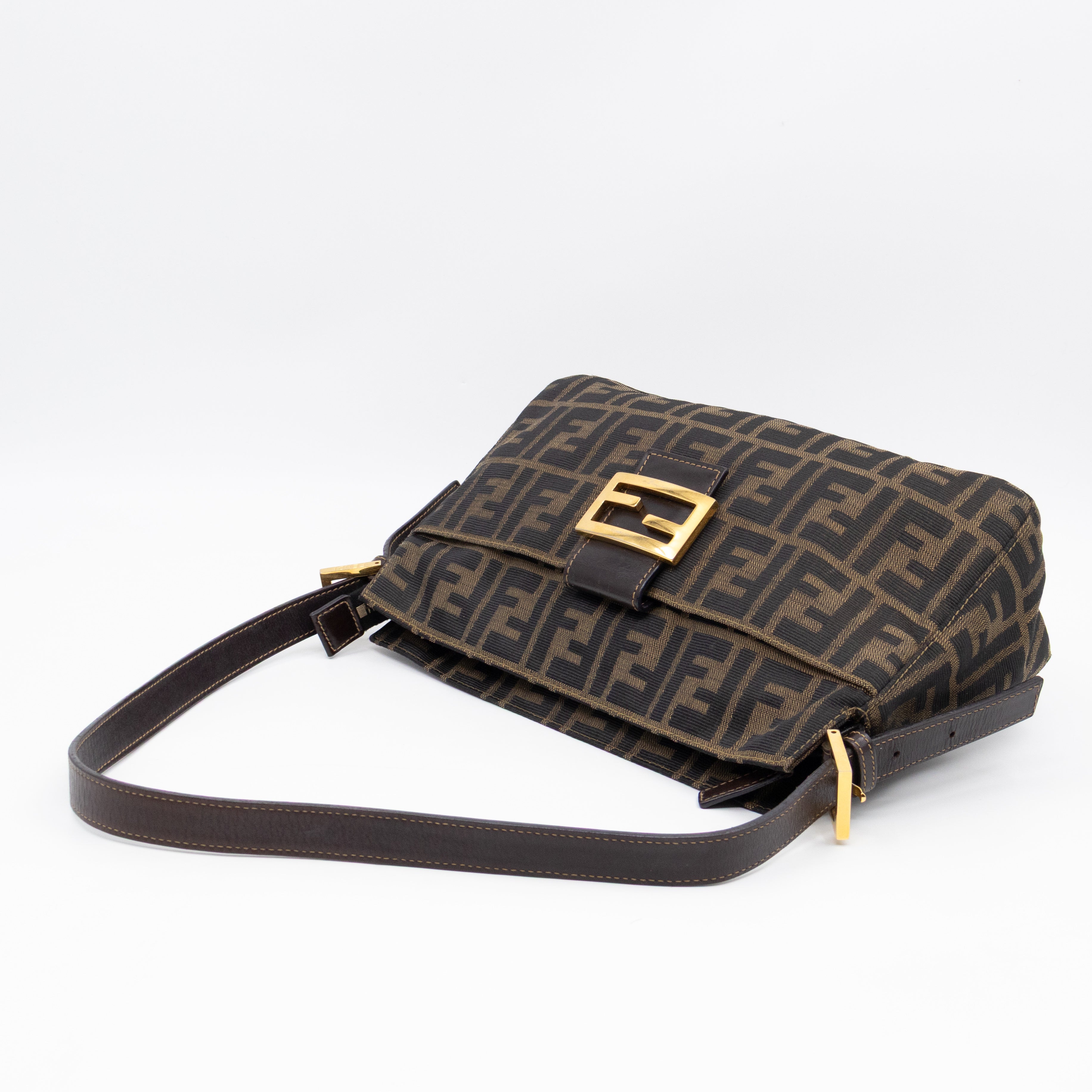 Mamma Baguette Zip Zucca FF Brown Canvas