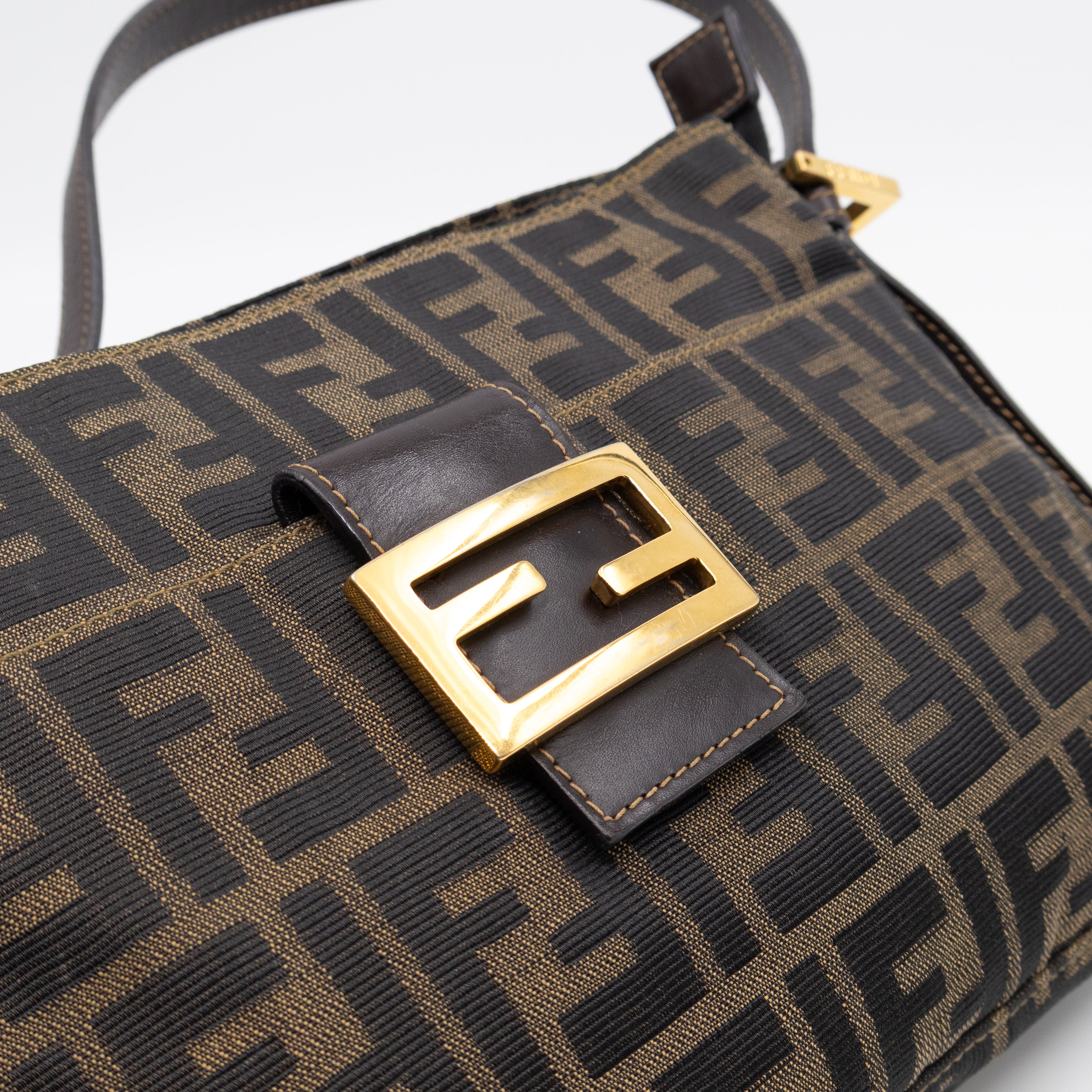 Mamma Baguette Zip Zucca FF Brown Canvas