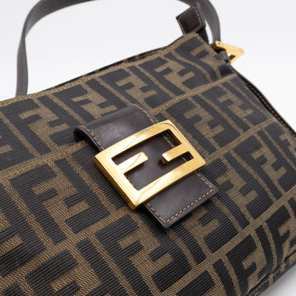 Mamma Baguette Zip Zucca FF Brown Canvas