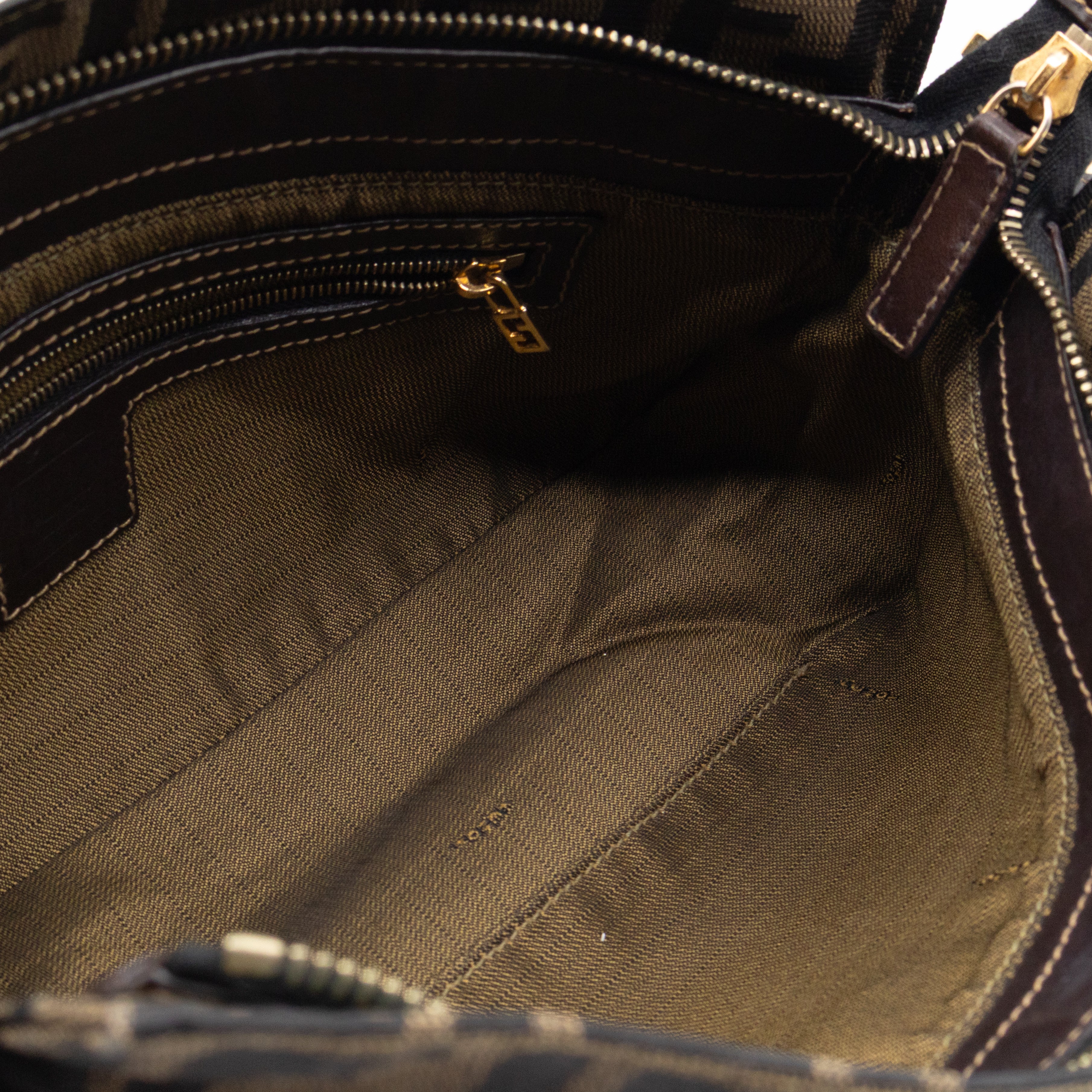 Mamma Baguette Zip Zucca FF Brown Canvas