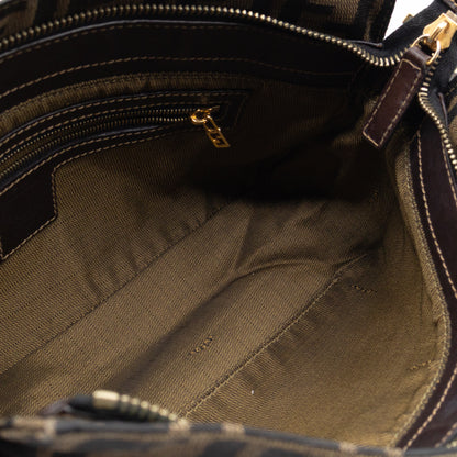 Mamma Baguette Zip Zucca FF Brown Canvas