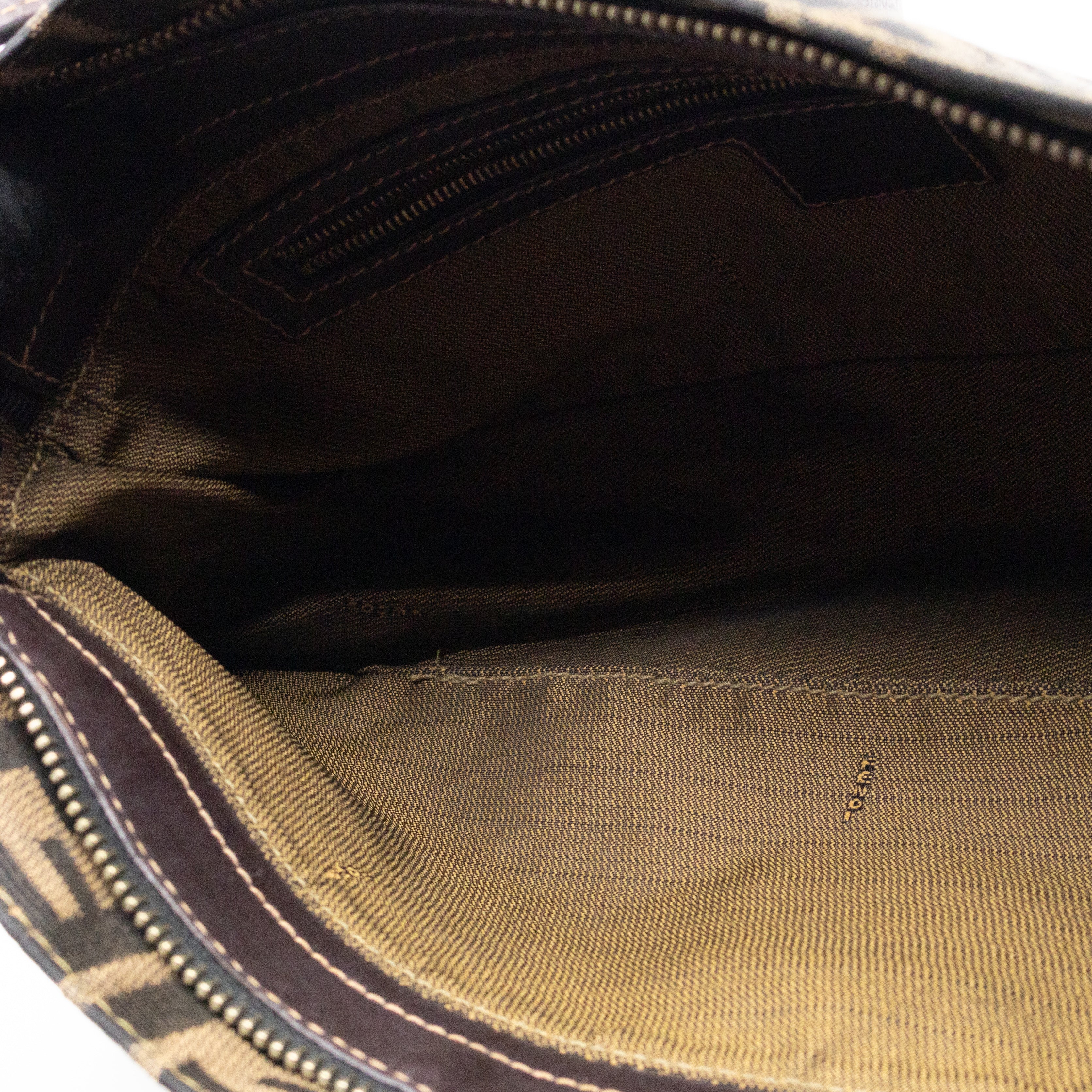 Mamma Baguette Zip Zucca FF Brown Canvas