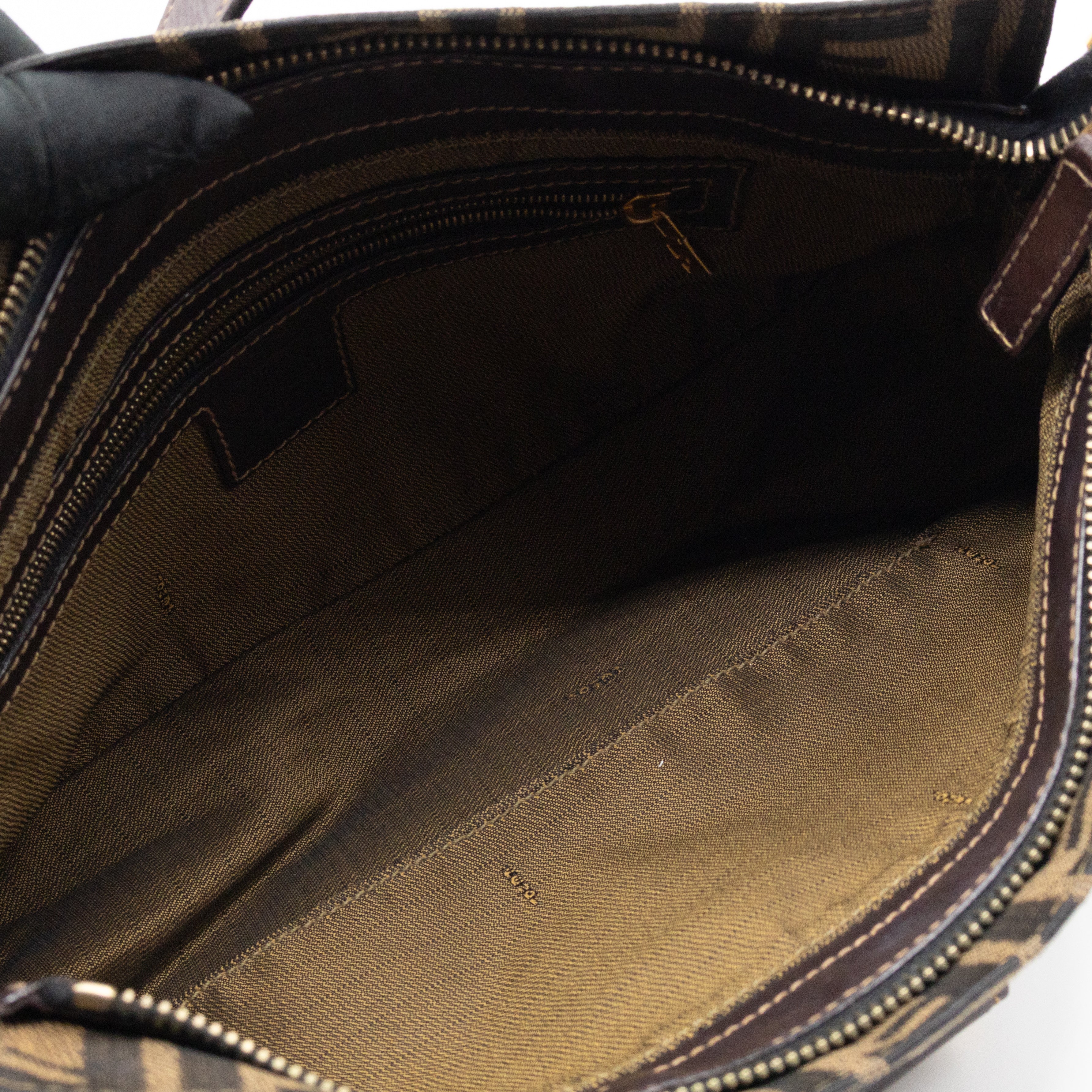 Mamma Baguette Zip Zucca FF Brown Canvas