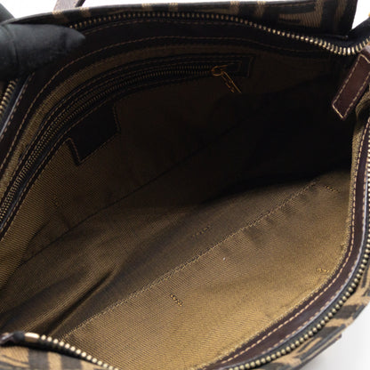 Mamma Baguette Zip Zucca FF Brown Canvas