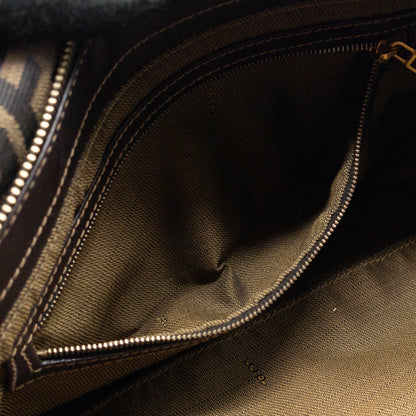 Mamma Baguette Zip Zucca FF Brown Canvas