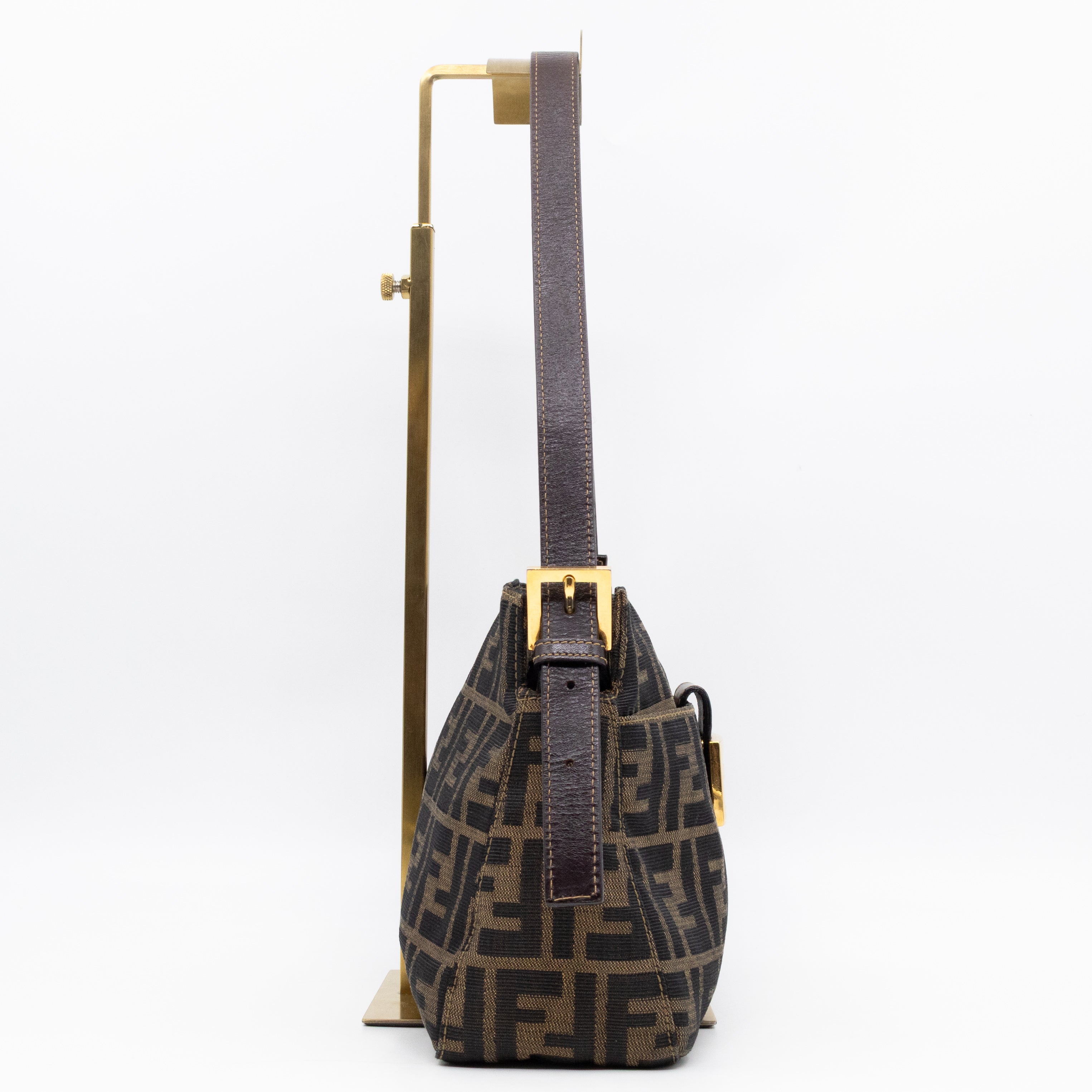 Mamma Baguette Zip Zucca FF Brown Canvas