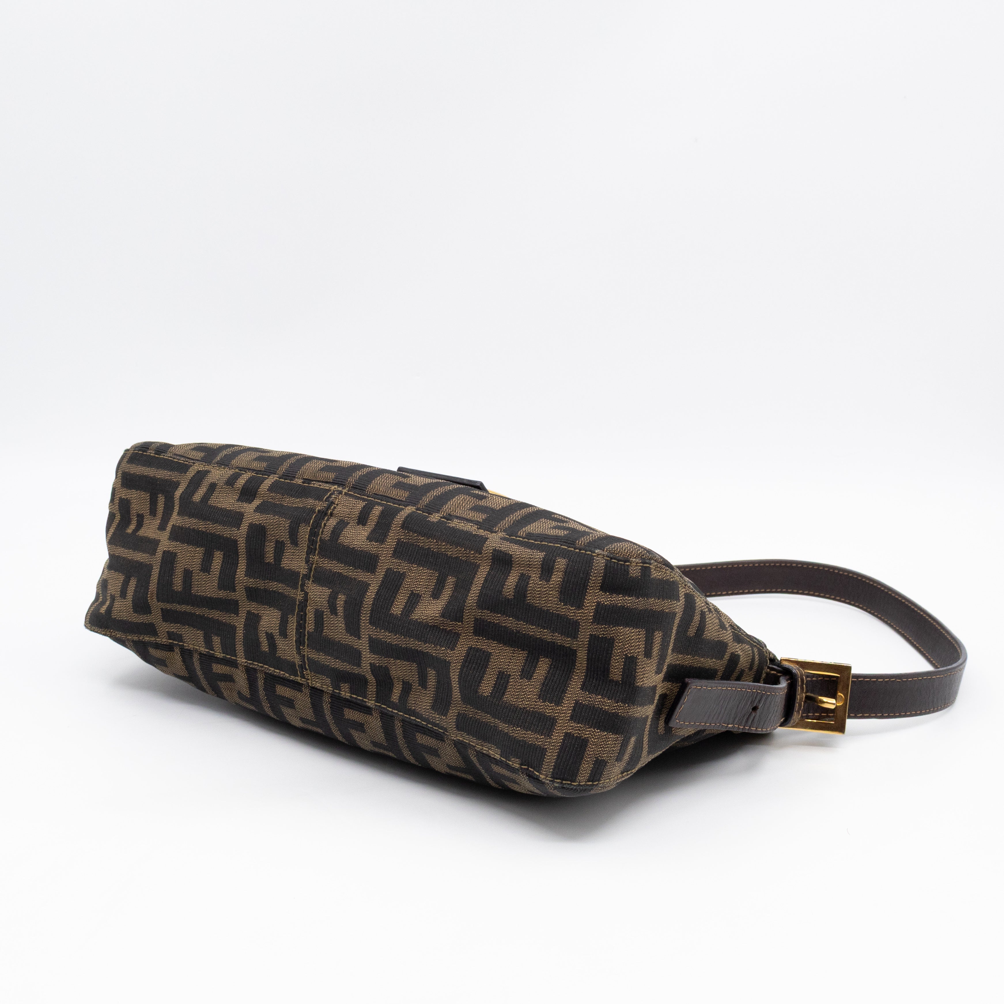 Mamma Baguette Zip Zucca FF Brown Canvas