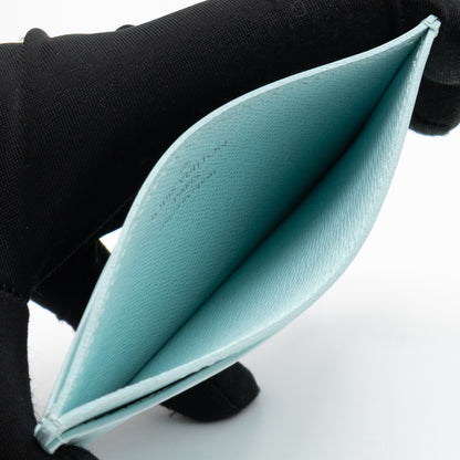 Card Holder Light Blue Epi Leather