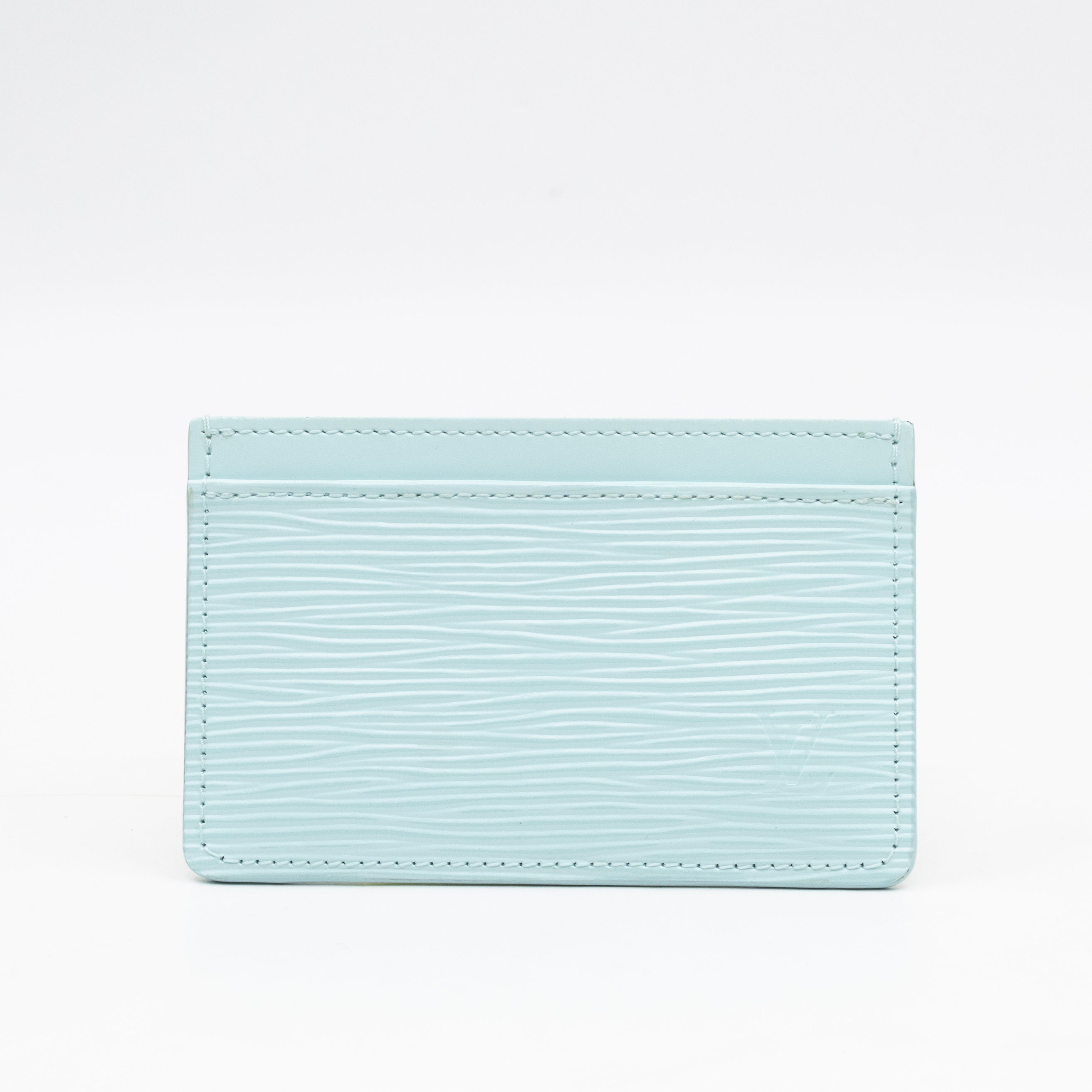 Card Holder Light Blue Epi Leather
