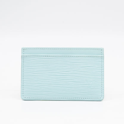 Card Holder Light Blue Epi Leather