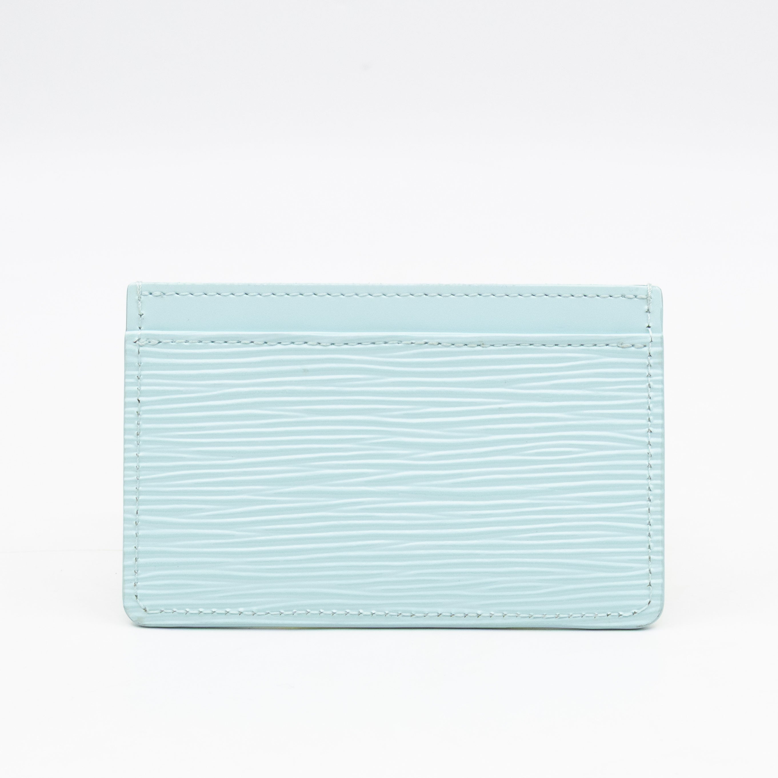 Card Holder Light Blue Epi Leather