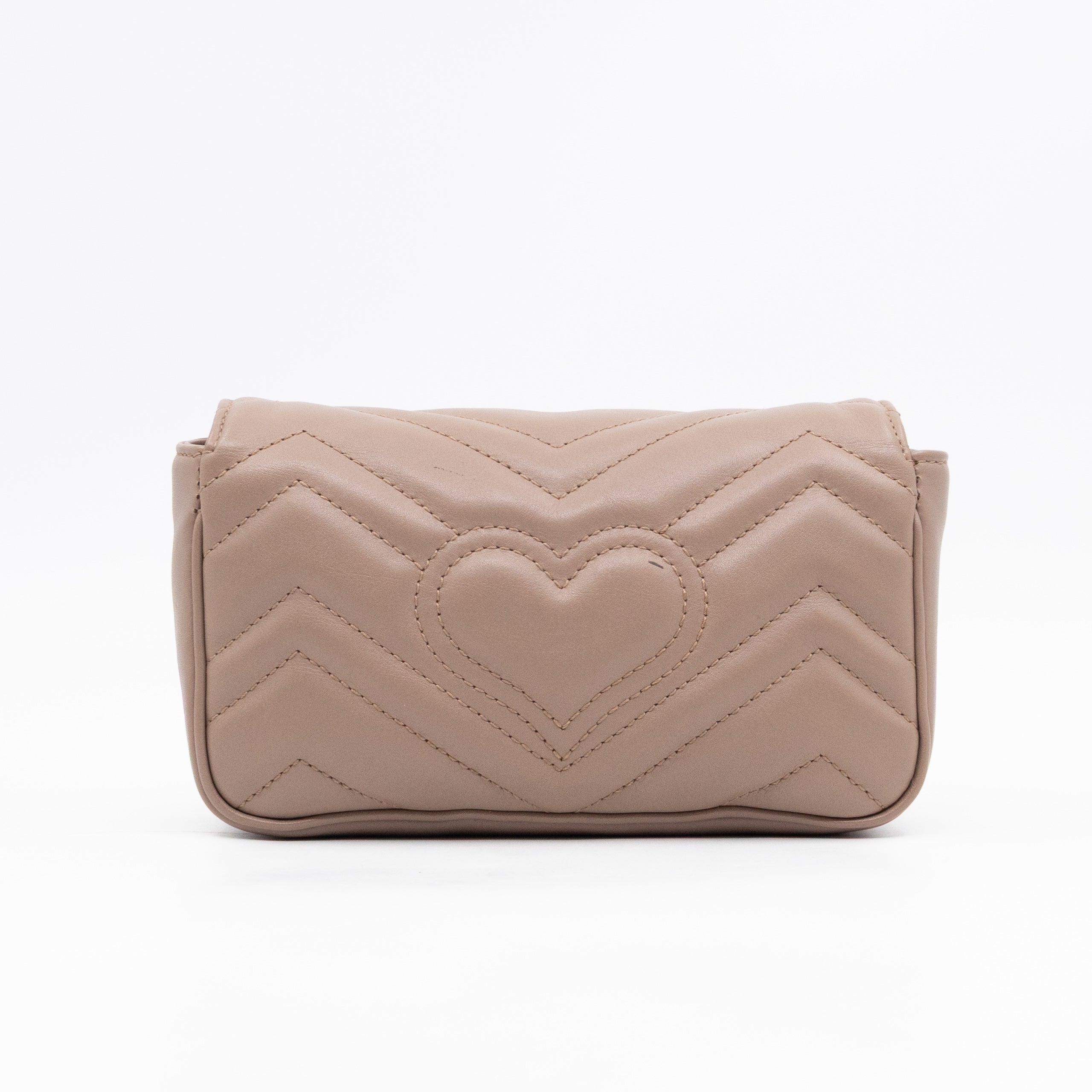 GG Marmont Super Mini Flap Bag Dusty Pink Leather