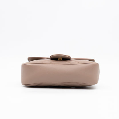 GG Marmont Super Mini Flap Bag Dusty Pink Leather