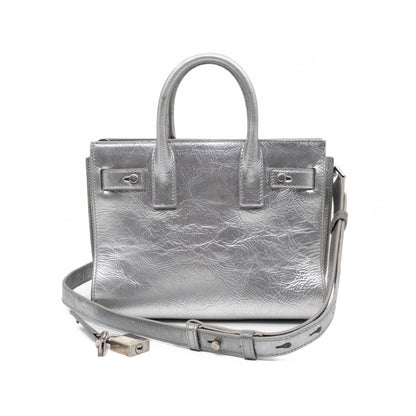 Sac de Jour Nano Silver Metallic Leather