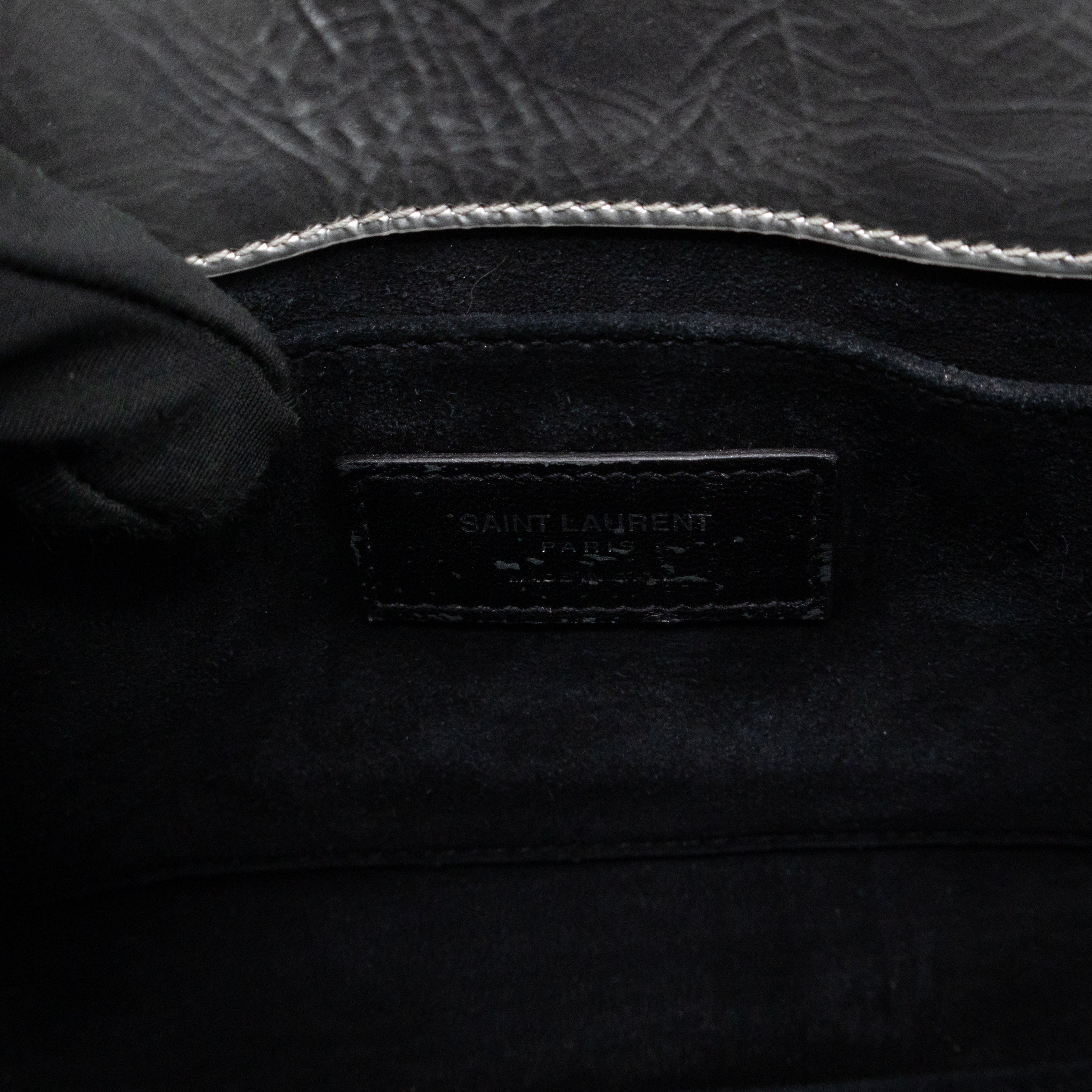 Sac de Jour Nano Silver Metallic Leather