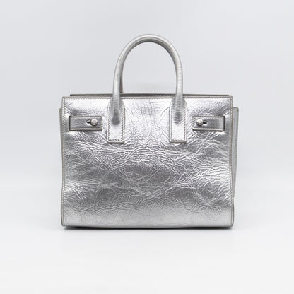 Sac de Jour Nano Silver Metallic Leather