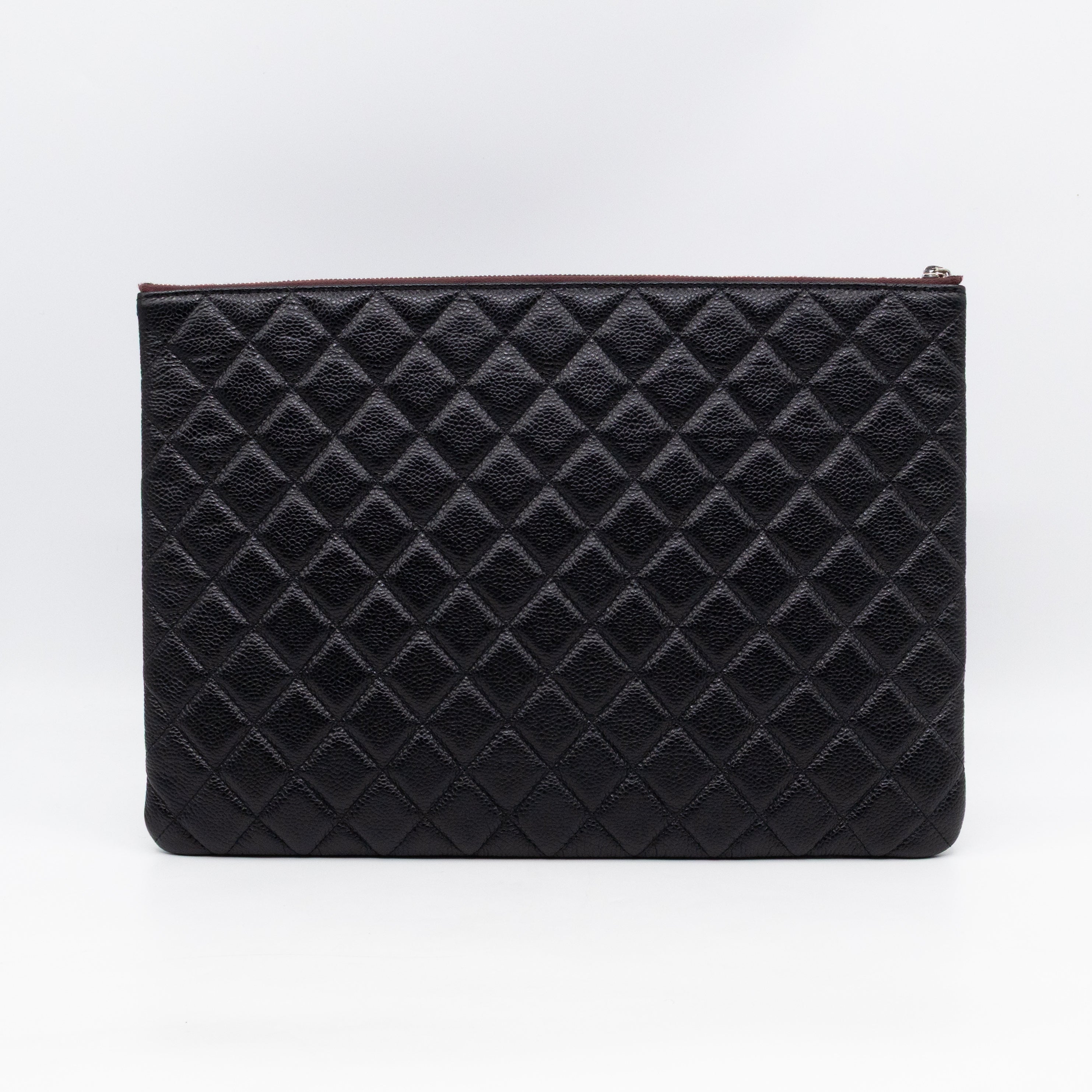 O Case Large Black Caviar Leather